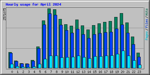 Hourly usage for April 2024